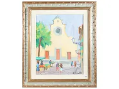 Rodolfo Marma, Piazza Santo Spirito 1981, oil on canvas