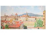 Fosco Pavi, View of Florence from the ramps of San Niccolò 1989