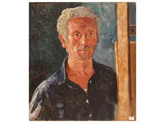 Autoritratto 1980 by Fosco Pavi, oil on tavoletta, offered Jun 2026