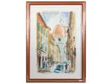 Rodolfo Marma, Via dei Servi 1986, mixed media on paper