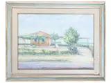 Francesco Inverni, Marina in Forte dei Marmi, oil on canvas cardboard