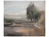 Folco Chiti Batelli, Landscapes 1987/89, three oil paintings on panel