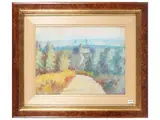 Dino Migliorini, Landscape, oil on hardboard