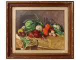 Fosco Pavi, Still life with vegetables 1972