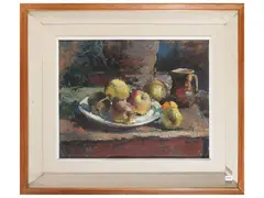 Still life with fruit by Francesco Bausi, oil on cardboard, offered Jun 2026