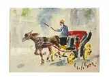 Gino Paolo Gori, In corsa, watercolor on paper