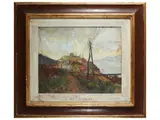 Guido Borgianni, Tuscan landscape, oil on canvas