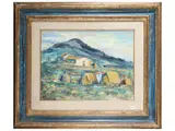 Enzo Pregno, Campagna senese 1949, oil on panel