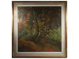 Giovan Battista Lepori, Forest landscape, oil on panel