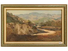 Ferruccio Rontini, Landscape 1942, oil on panel