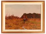 Angiolo Volpe, Tombolo fascinaioli, oil on canvas