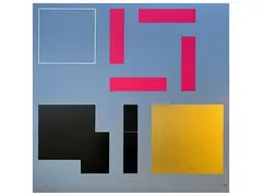 Composition 1985 by Fausta Squatriti, silkscreen print, offered Jun 2026