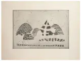 Anton Zoran Mušič, Sienese landscape (1953), engraving