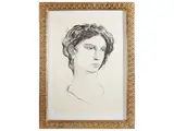 Pietro Annigoni, Portrait, lithograph