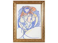 Female nude 1983 by Primo Conti, lithograph, offered Jun 2026