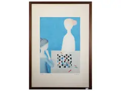 The chess draw by Antonio Bueno, lithograph, offered Jun 2026