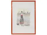 Michele Cascella, Female figure - Sailboats, two lithographs