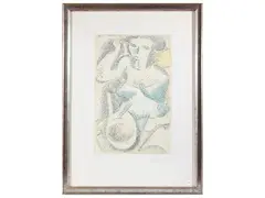 Figure 1917-1975 by Primo Conti, lithograph, offered Jun 2026