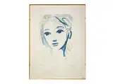 Primo Conti, Face, lithograph