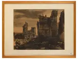 Pietro Annigoni, Views of Florence after the war, three phototype reproductions of drawings from the Destruction in Florence