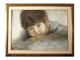 Luciano Guarnieri, Child, oil on canvas