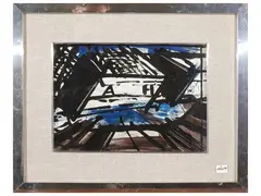 Vinicio Berti, Racconto costruttivo AH , 1976, oil on canvas