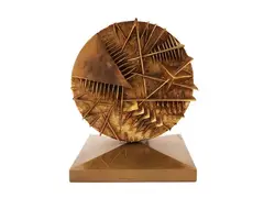 Arnaldo Pomodoro, Disco 1984, bronze sculpture