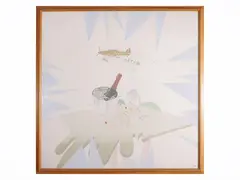 Composition, 1970s by Luca Alinari, mixed media on canvas, offered Mar 2026