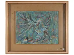Lotta tra galli by Silvio Loffredo, oil on canvas board, offered Mar 2026