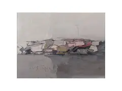 Le carte colorate by Sergio Scatizzi, oil on panel, offered Mar 2026