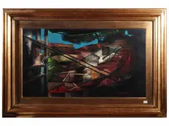 Alfio Rapisardi, Composition, oil on canvas