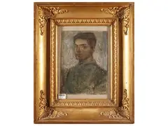 Self-portrait 1940s by Mario Marcucci, oil on canvas cardboard, offered Mar 2026