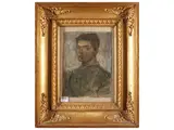 Mario Marcucci, Self-portrait 1940s, oil on canvas cardboard