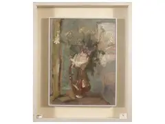 Gianni Vagnetti, Flowers in the vase, oil on canvas