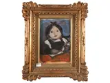 Primo Conti, Portrait of a little girl 1966, oil on panel