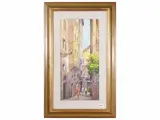 Glimpse of a Florentine street by Giovanni Ospitali, watercolor on paper applied to hardboard, offered Mar 2026