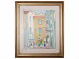 Rodolfo Marma, Mercatino di S. Piero 1981, oil on canvas