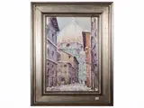 Snow-covered Florence by Giovanni Ospitali, watercolor on paper, offered Mar 2026