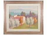 Dino Migliorini, Cottage, oil on hardboard