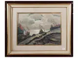 Gino Romiti, Marina, oil on masonite