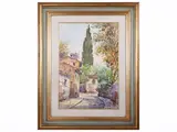 Via San Leonardo by Giovanni Ospitali, watercolor on cardboard, offered Mar 2026