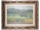 Francesco Inverni, Tuscan countryside, oil on canvas