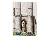 Bar Gate in Southampton by Valentino Ghiglia attribuito, oil on cardboard, offered Mar 2026
