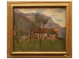 Giovanni Cavanna, Cottage, oil on panel
