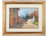 Norberto Martini, Vecchia stradina fiorentina, oil on canvas