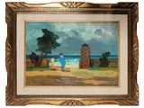Renato Natali, Ardenza, oil on panel