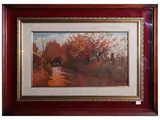 Giorgio Luxardo, Albero in autunno 1974, oil on panel
