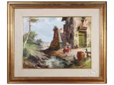 Aldo Affortunati, Paesaggio con figure
