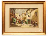 Felice Giordano, View of street with figures