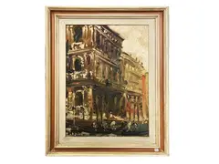 Emanuele Cappello, Glimpse of Venice, oil on canvas